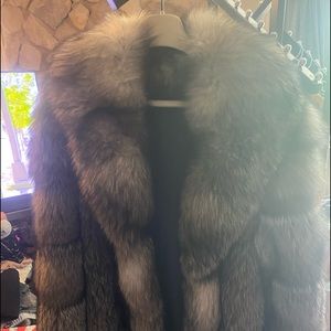 Silver fox coat size 14 for $500 contact for info